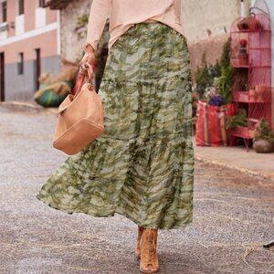 SUNDANCE: NWOT Shades of Green Skirt
